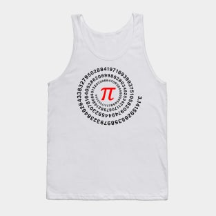 Pi, π, Spiral, Science, Mathematics, Math, Irrational Number, Sequence Tank Top